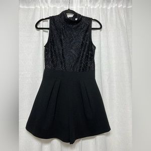 Black lace romper. Super cute and comfy!